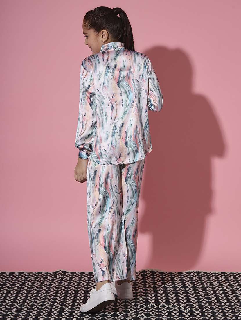 girls abstract print top & palazzo set - 20272023 - Standard Image - 2