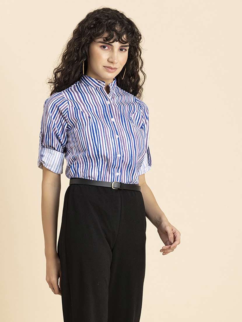 multi color stripes regular shirt - 20272047 -  Standard Image - 2