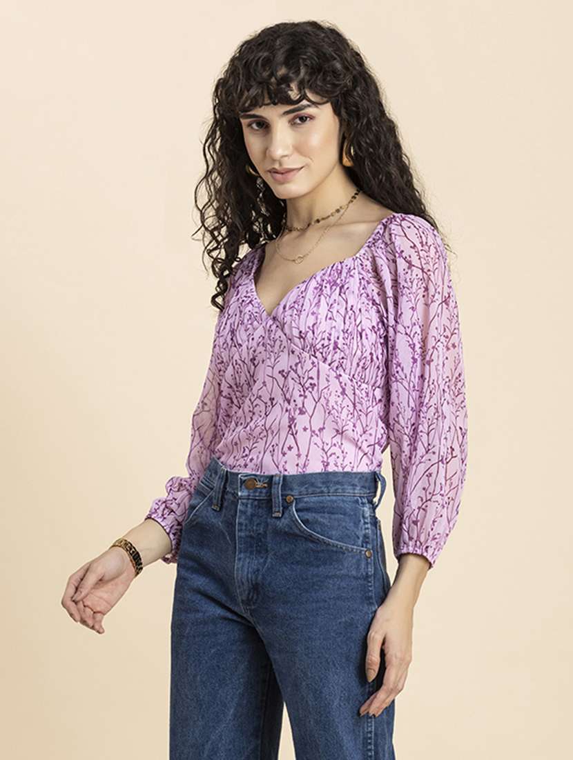 women's crop sweetheart neck top - 20272068 -  Standard Image - 2