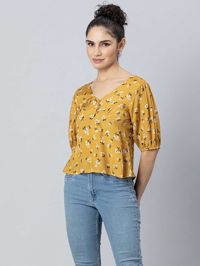 women's a line v neck top - 20272081 -  Standard Image - 2