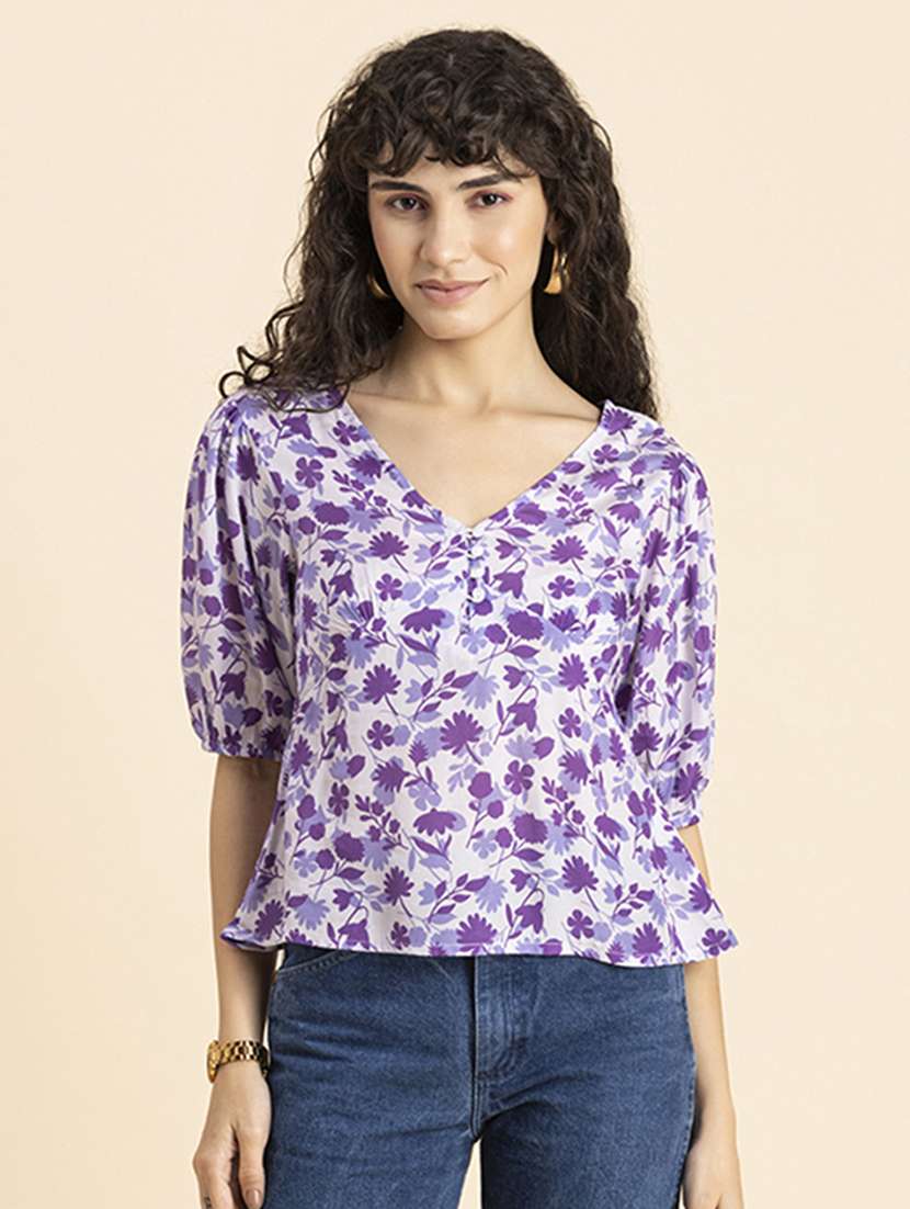 women's a line v neck top