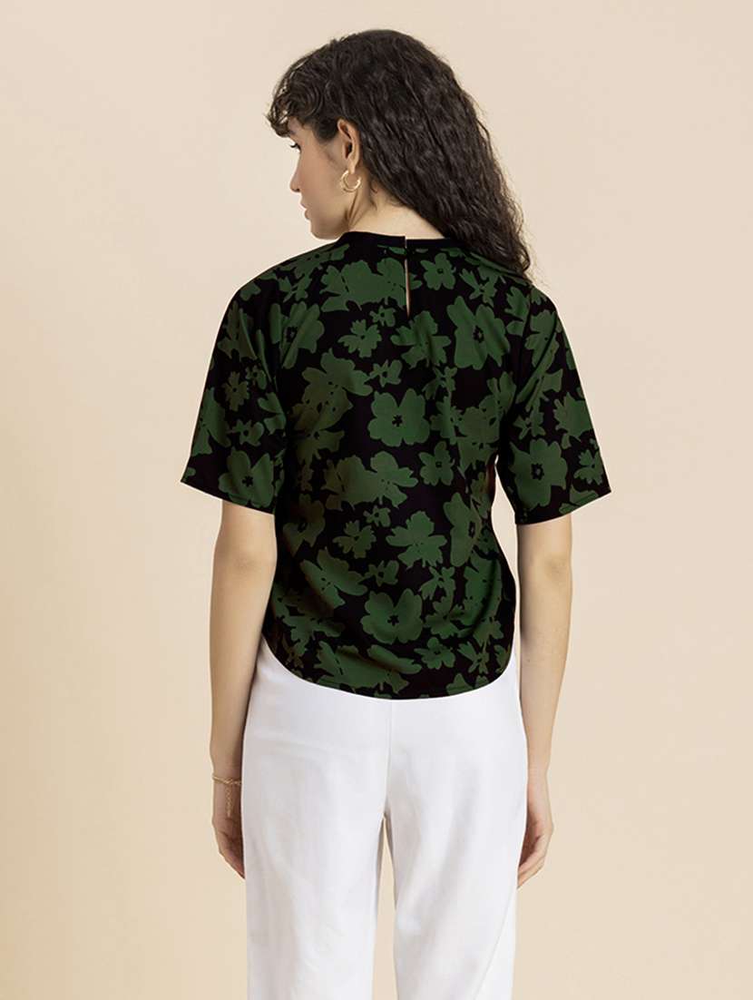 women's straight round neck top - 20272089 -  Standard Image - 2