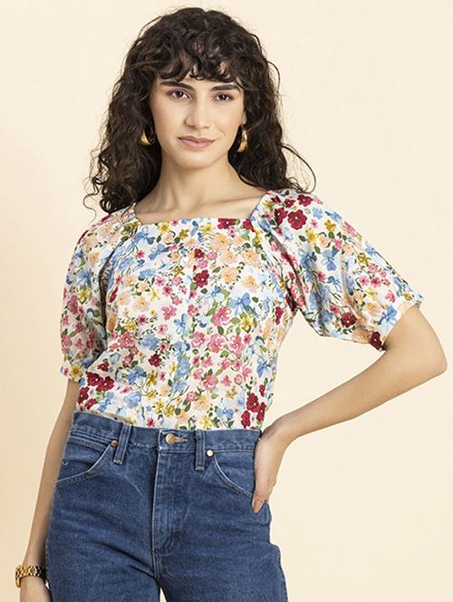 women's straight square neck top - 20272097 - Standard Image - 0