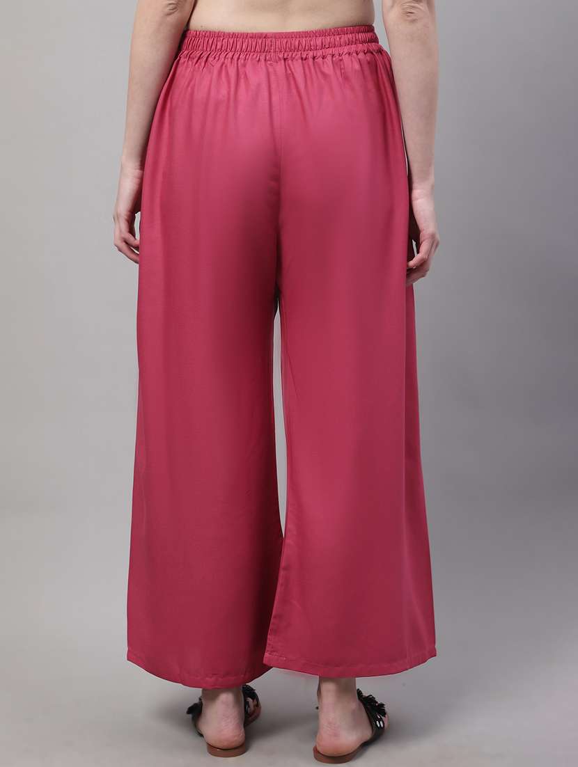 pack of 2 solid flared palazzo - 20273198 -  Standard Image - 2