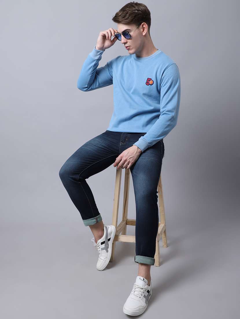 men's solid crew neck full sleeve sweatshirt - 20274846 -  Standard Image - 2