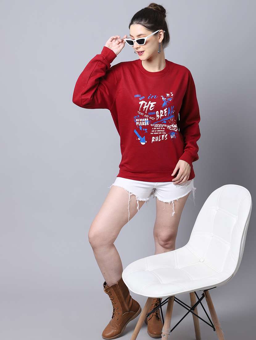 women's front print sweatshirt - 20276568 -  Standard Image - 2