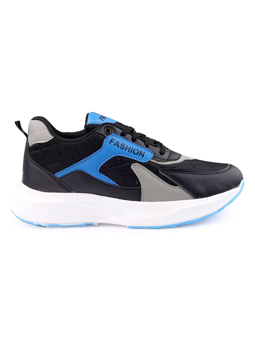 men black color block lace up sneaker - 20277830 -  Standard Image - 2