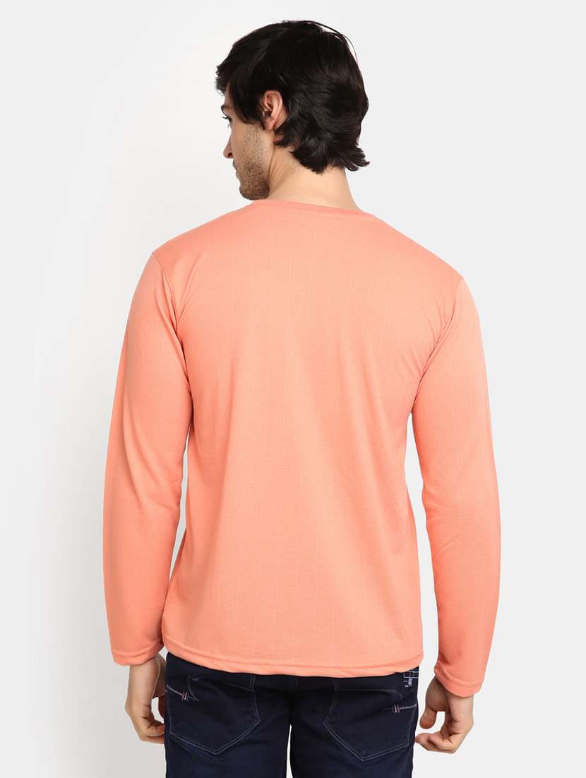 men peach chest embroidery t-shirt - 20277998 -  Standard Image - 2
