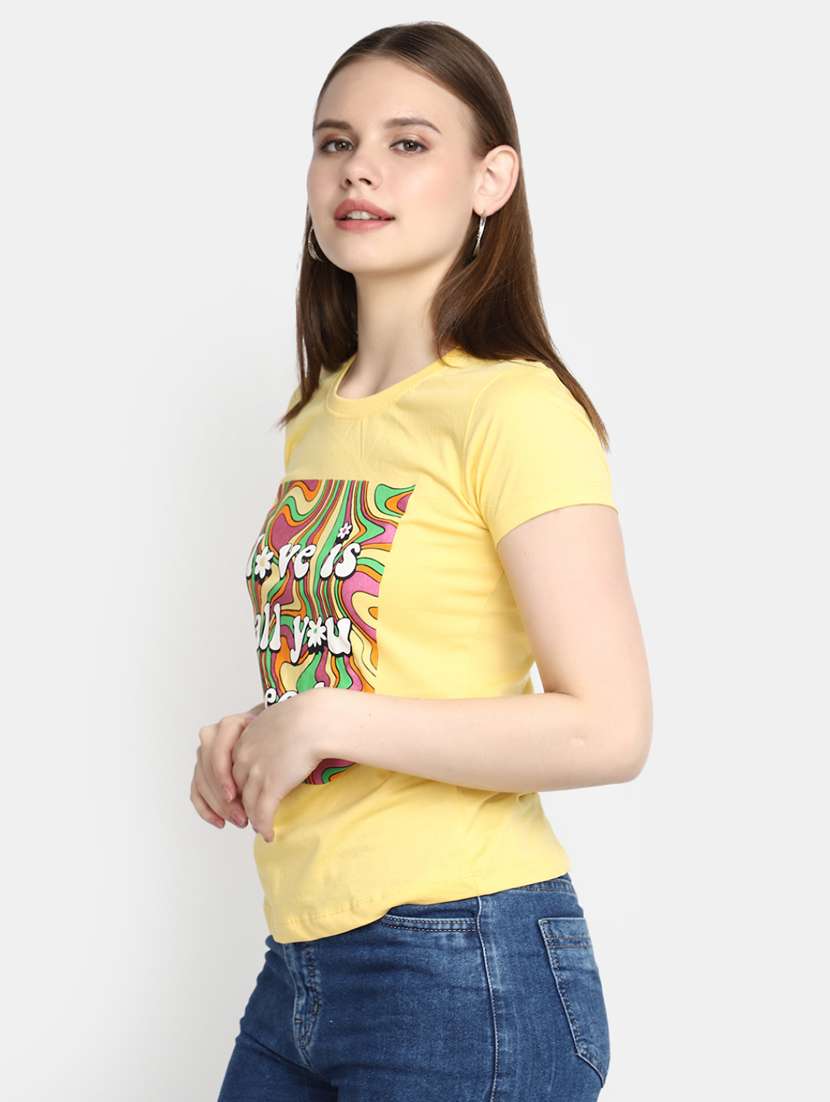 women's front print  t-shirt - 20278170 -  Standard Image - 2