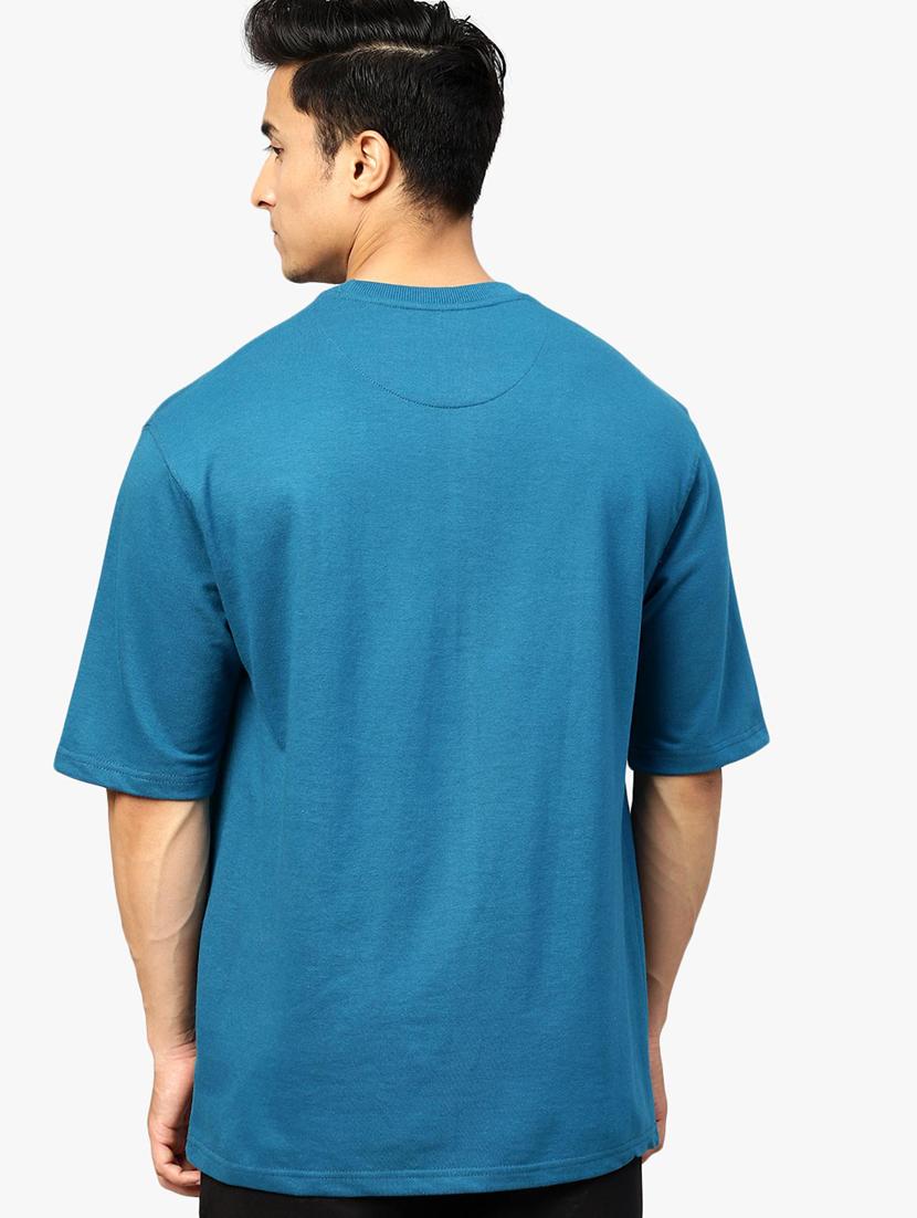 men teal blue polyester t-shirt - 20280331 - Standard Image - 2