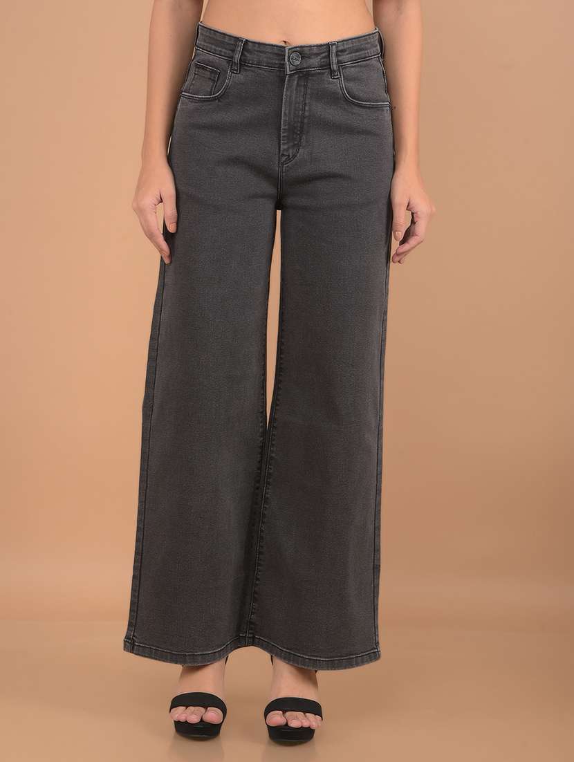 women's plain straight fit jeans