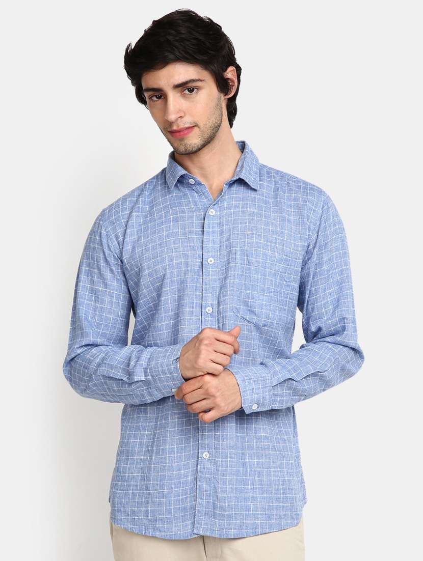 mens checks casual shirt