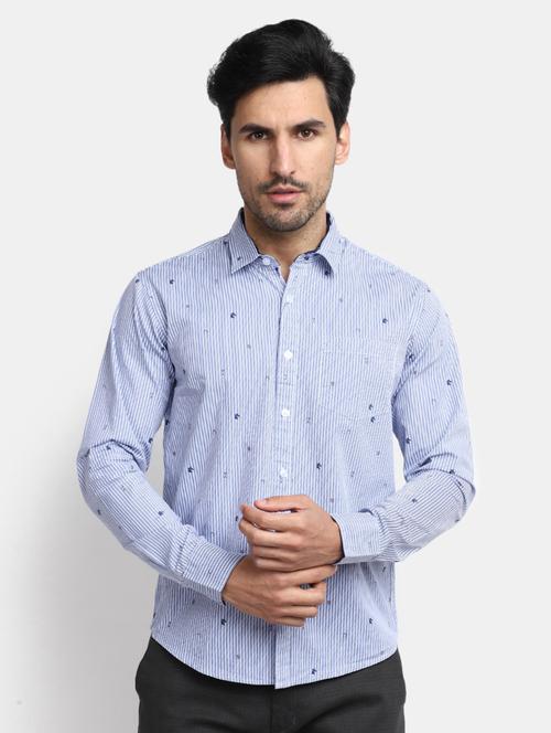 mens micro print casual shirt - 20281582 - Standard Image - 0