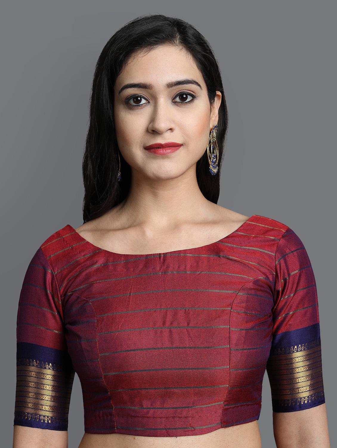 women's self design red colored saree with blouse - 20282011 - Standard Image - 2