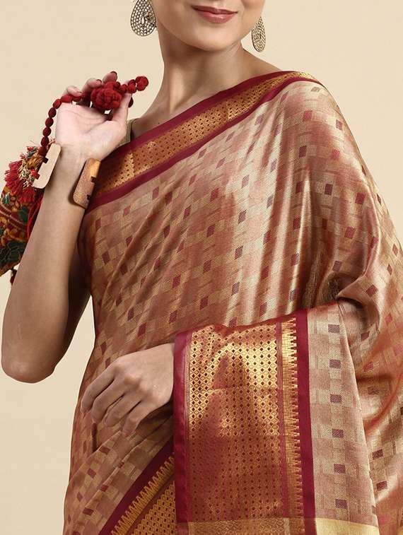 women's banarasi saree with blouse - 20282138 - Standard Image - 2