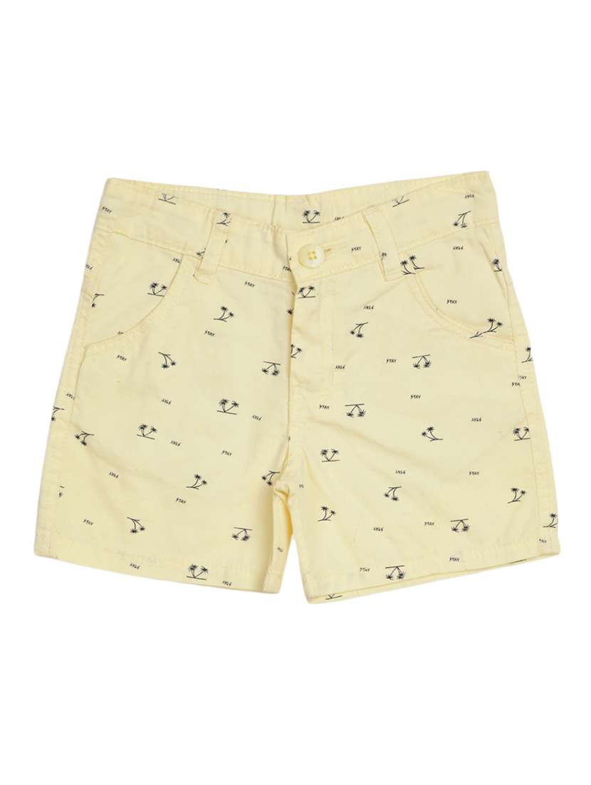 yellow cotton shorts & three fourth