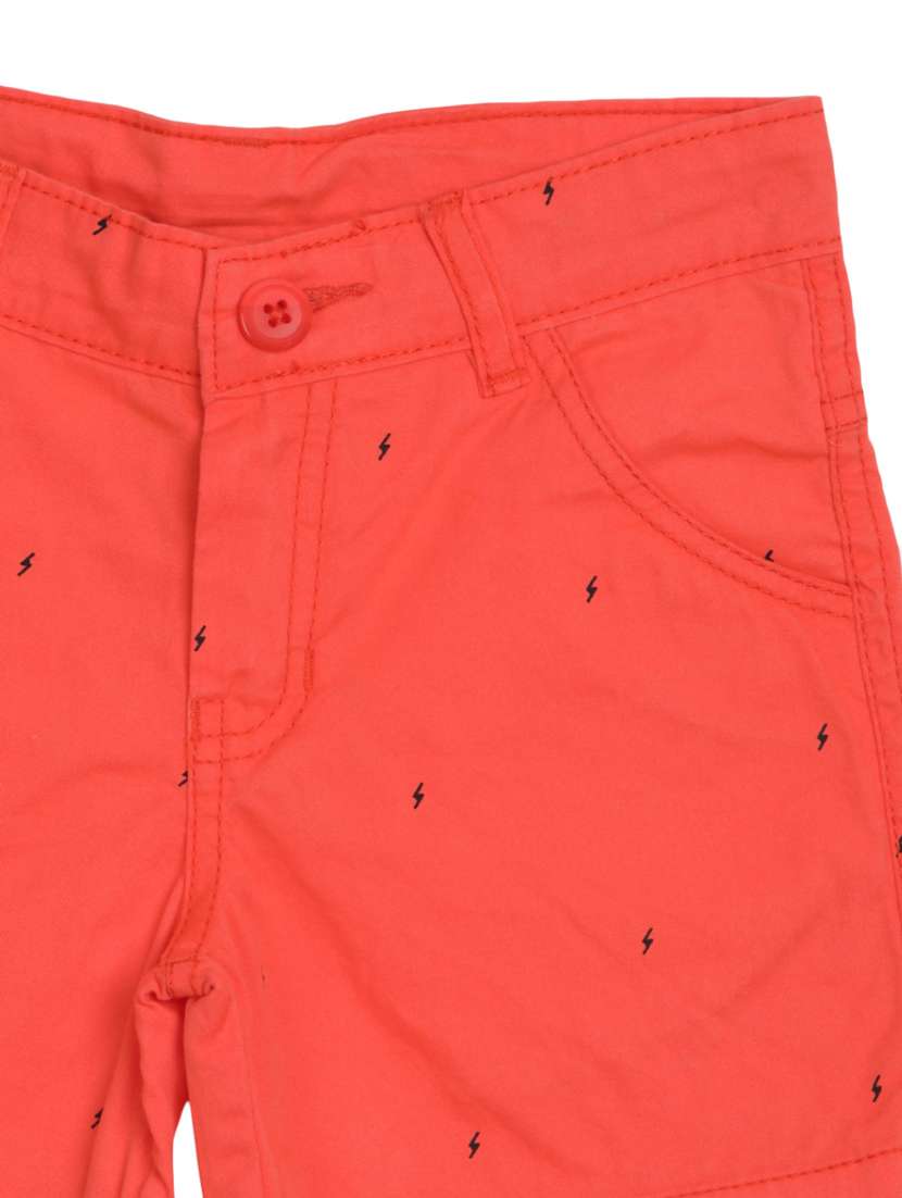 red cotton shorts & three fourth - 20284223 -  Standard Image - 2