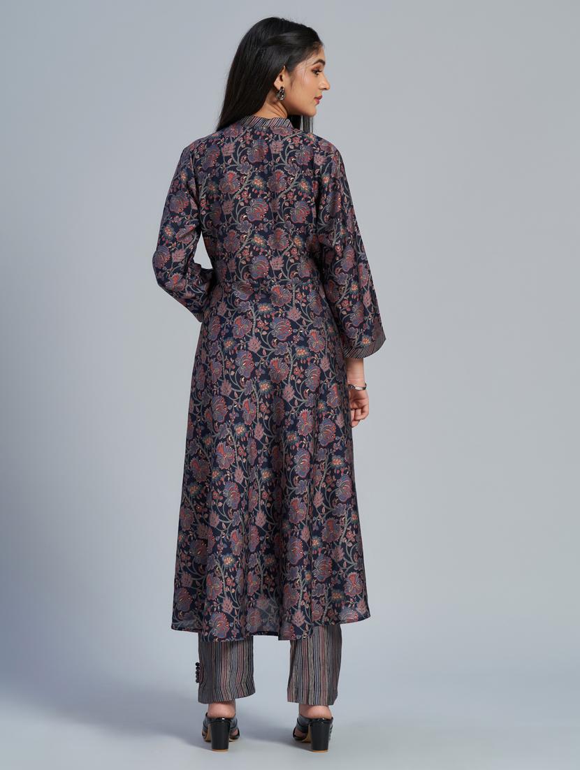 floral printed kurta pant set with dupatta - 20284298 - Standard Image - 2