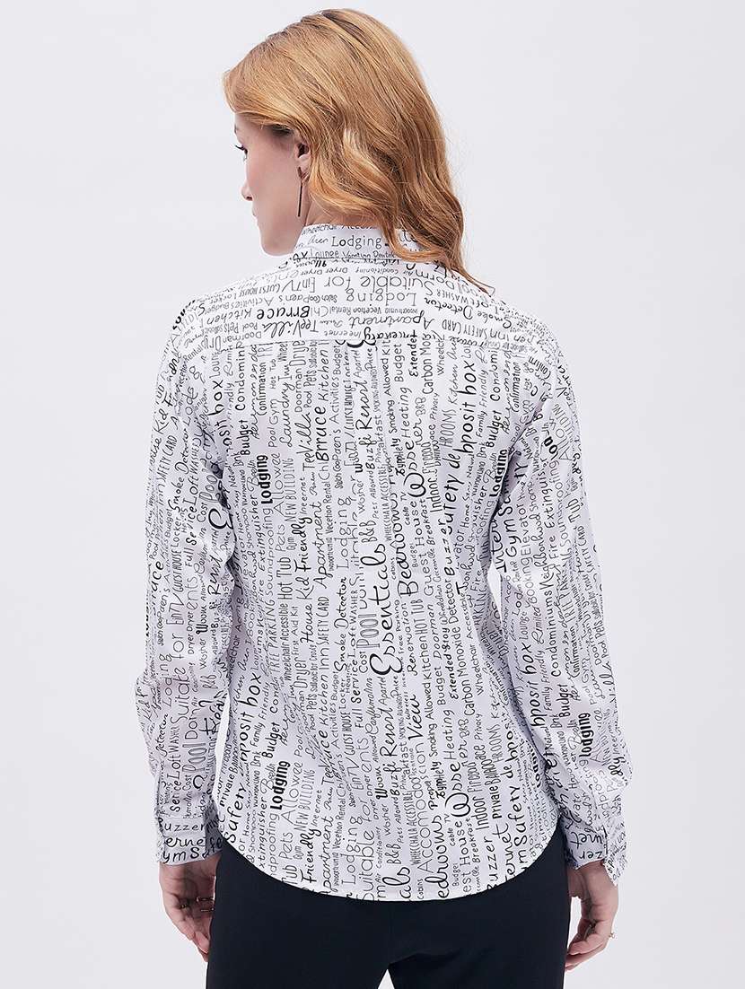 women typographic print shirt - 20287688 -  Standard Image - 2