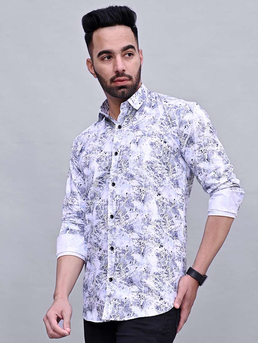 mens printed casual shirt