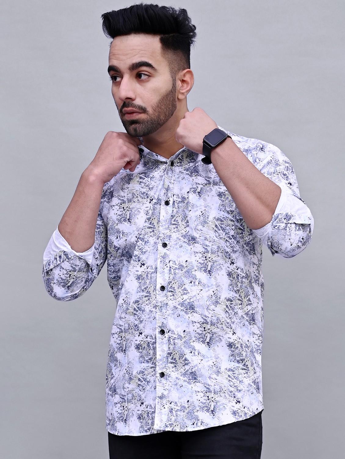 mens printed casual shirt - 20287721 - Standard Image - 2