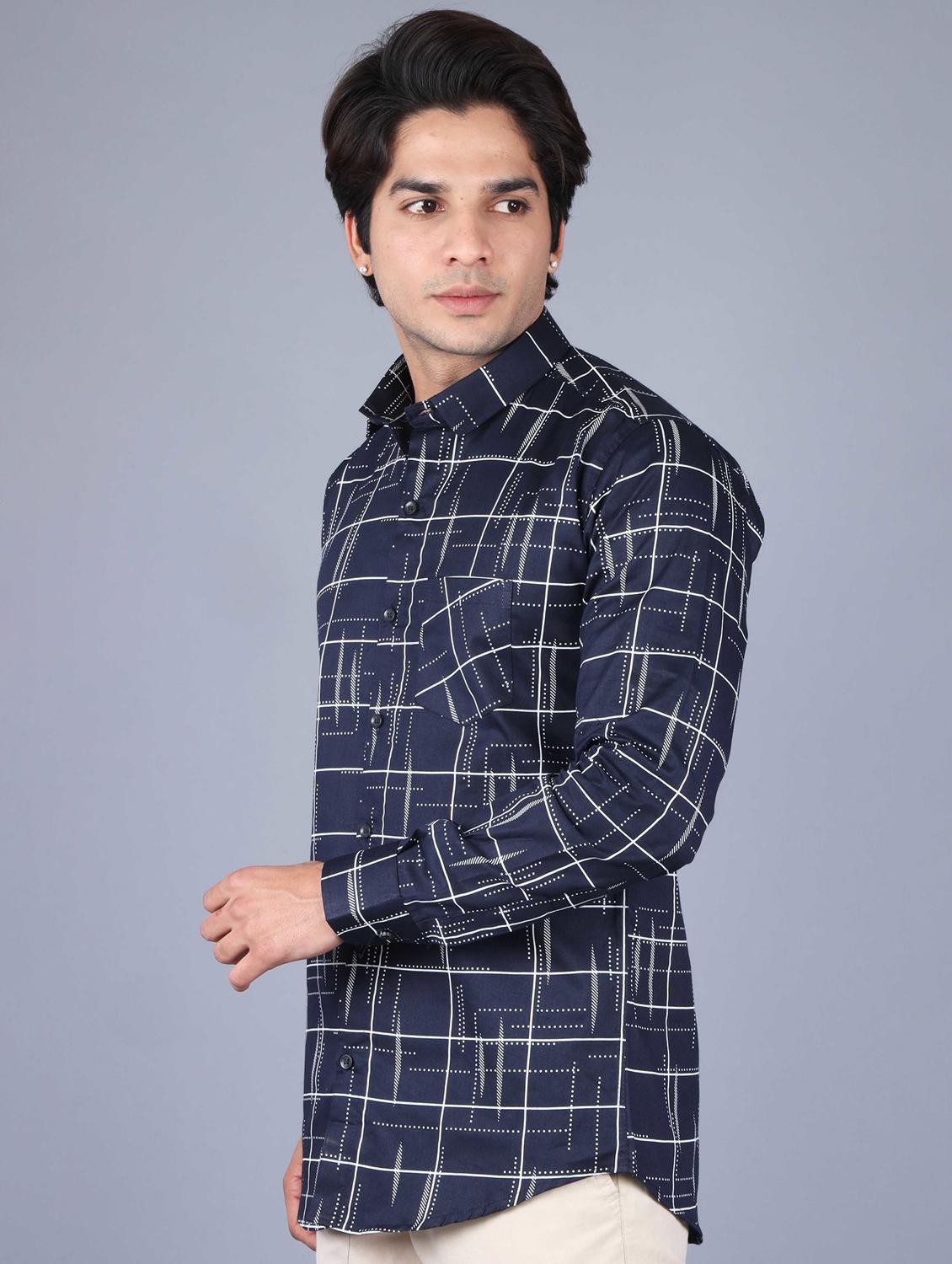 mens checks casual shirt - 20287729 - Standard Image - 2