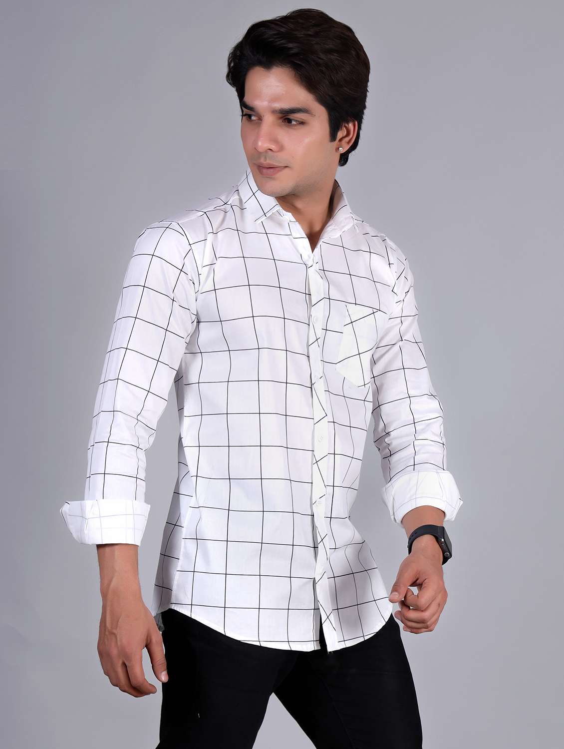 mens checks casual shirt - 20287752 -  Standard Image - 2