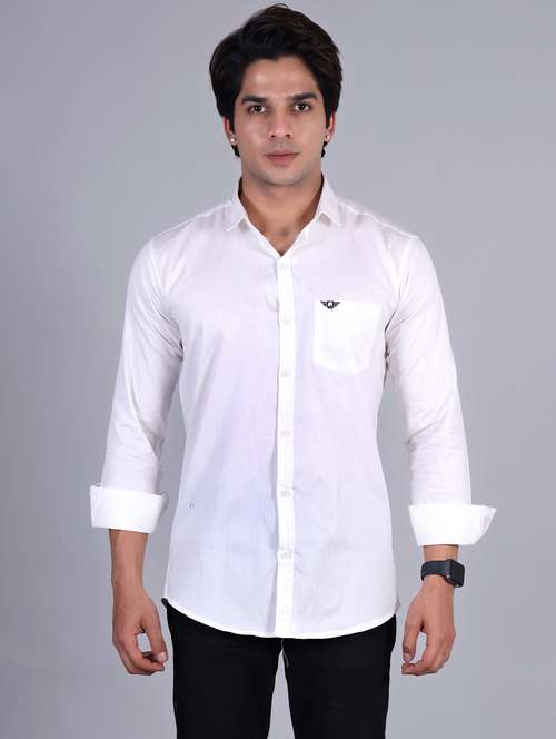 mens solid casual shirt - 20287754 -  Standard Image - 0