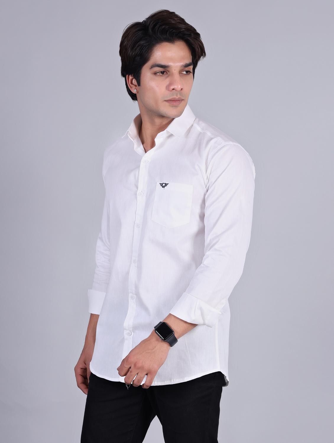mens solid casual shirt - 20287754 - Standard Image - 2