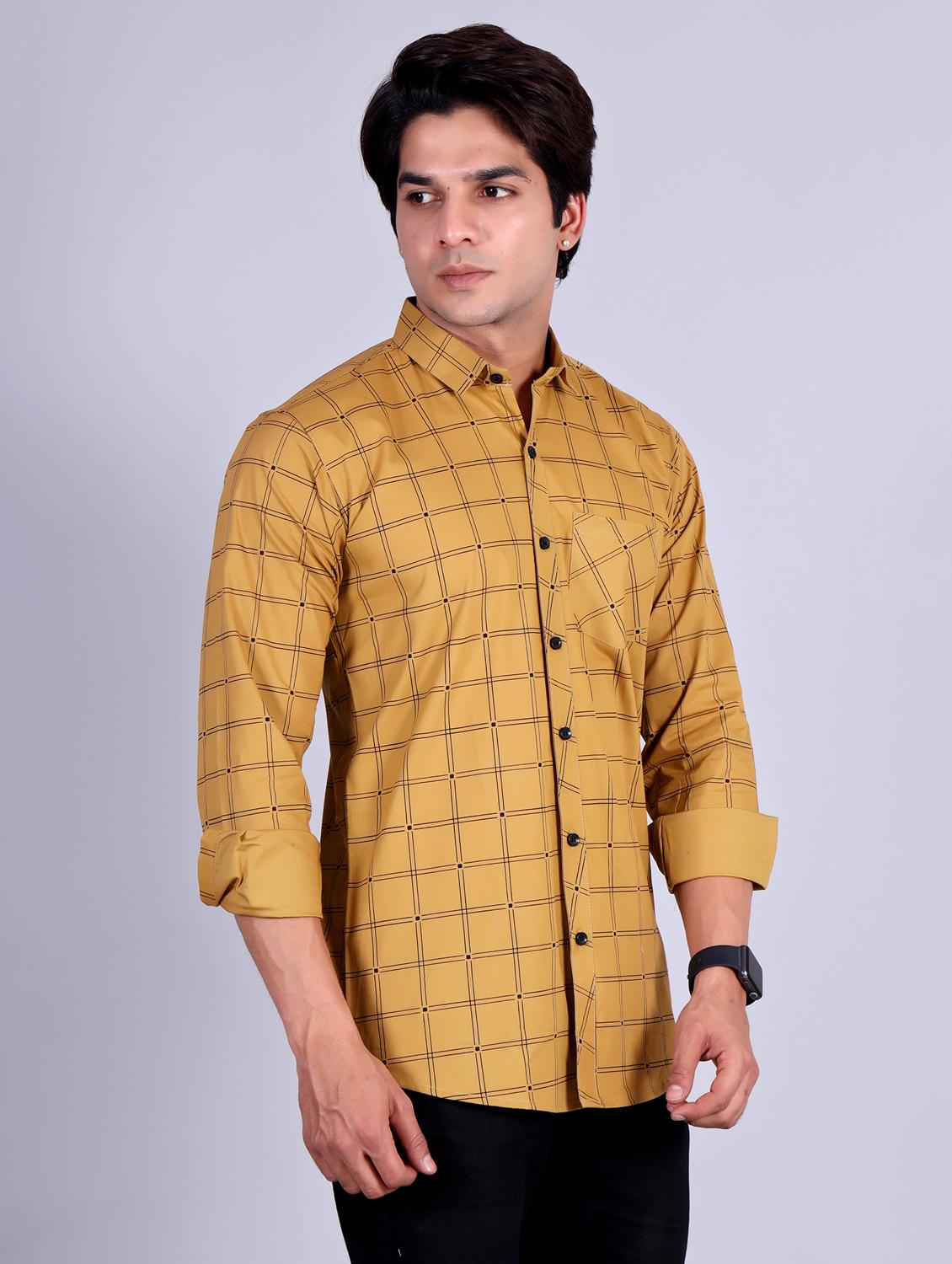 mens checks casual shirt - 20287759 - Standard Image - 2