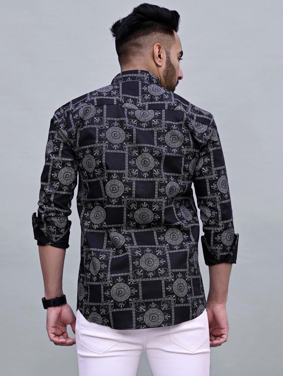mens graphic casual shirt - 20287772 - Standard Image - 2