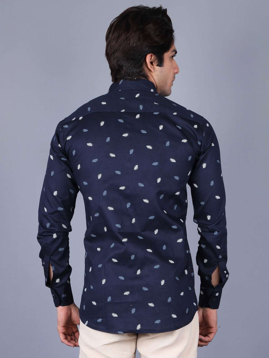 mens leaf print casual shirt - 20287775 -  Standard Image - 2