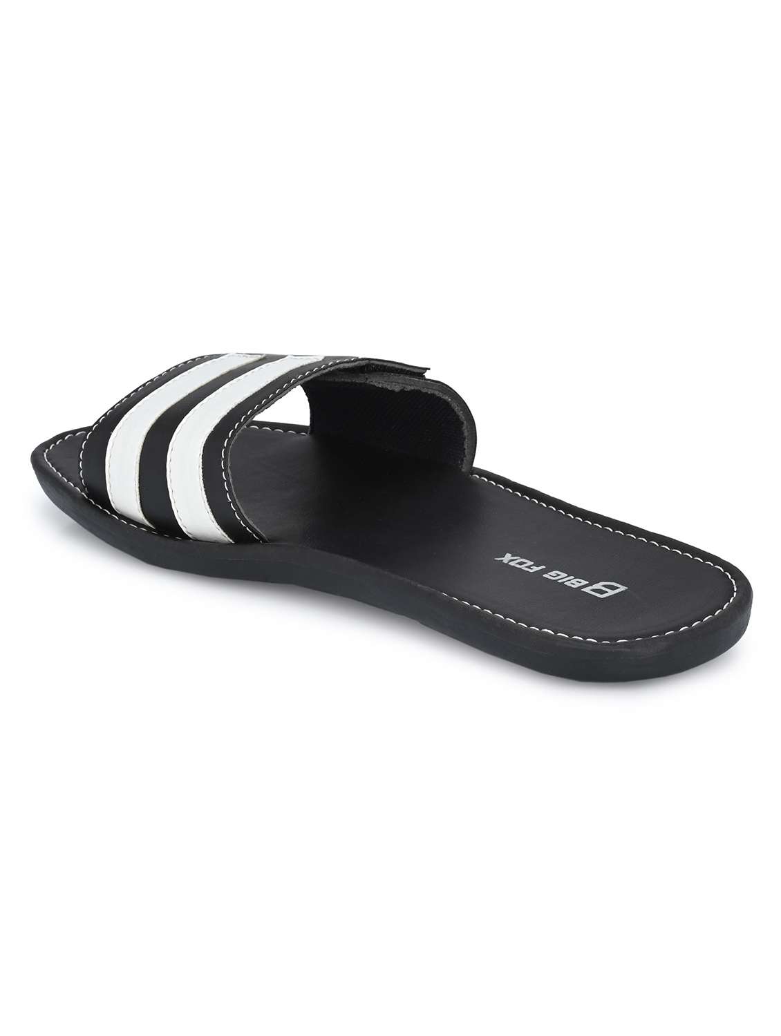 black synthetic slip on flip flops - 20287798 - Standard Image - 2