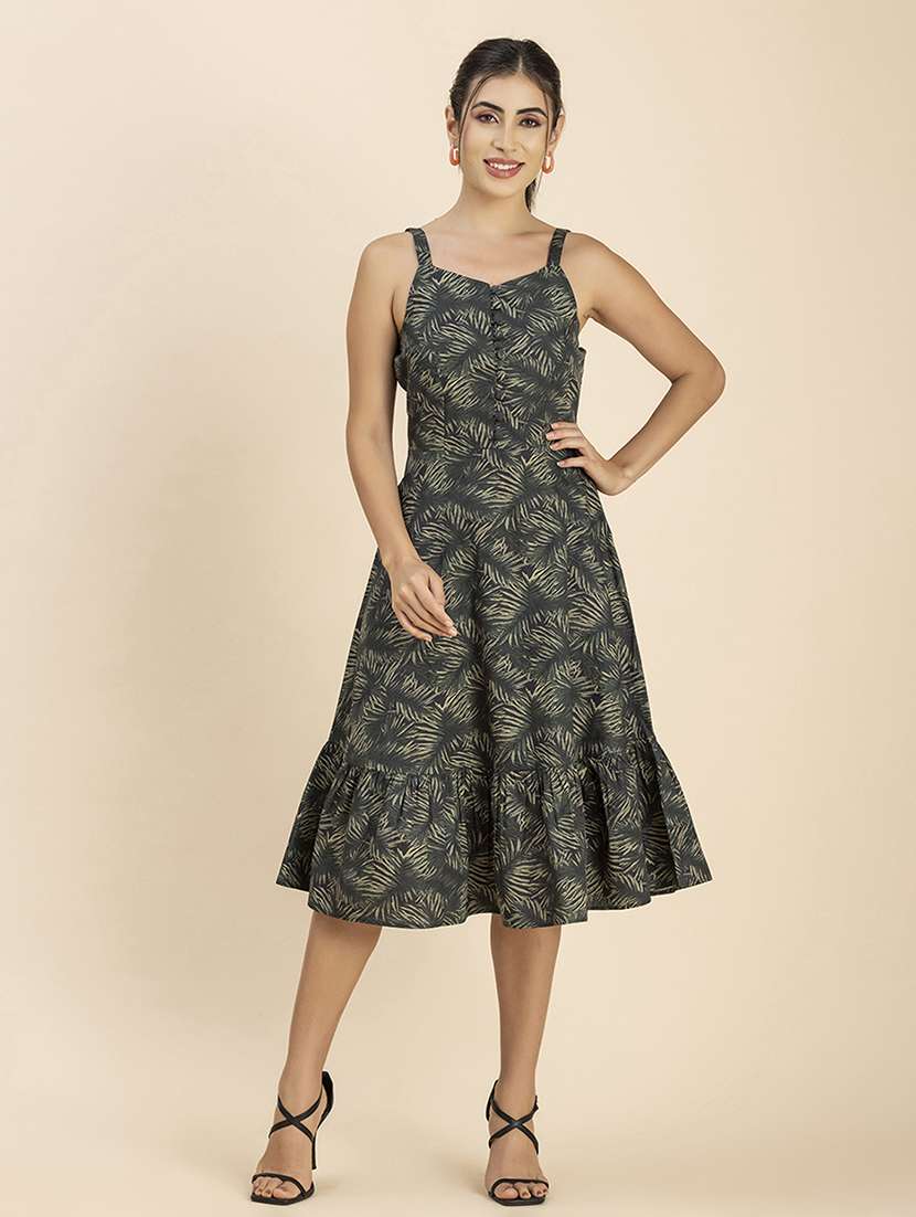 women's tiered dress polka dots dress