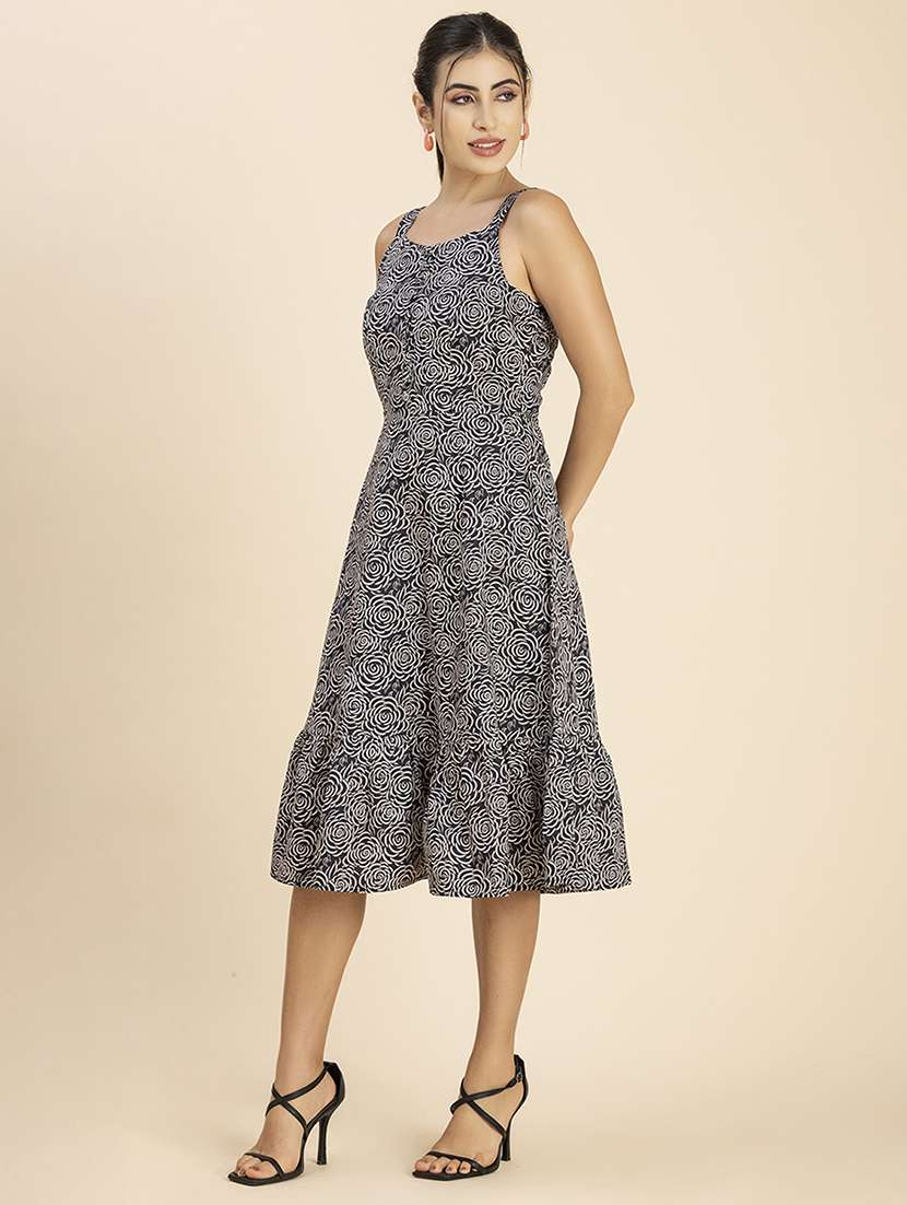 women's fit & flare floral dress - 20288016 -  Standard Image - 2