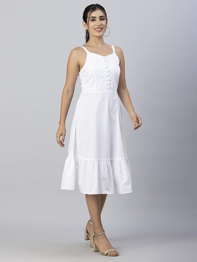 women's tiered dress solid dress - 20288018 - Standard Image - 2