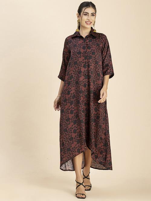 women's high low floral dress - 20288032 - Standard Image - 0