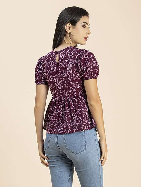 women's peplum v neck top - 20288096 -  Standard Image - 2