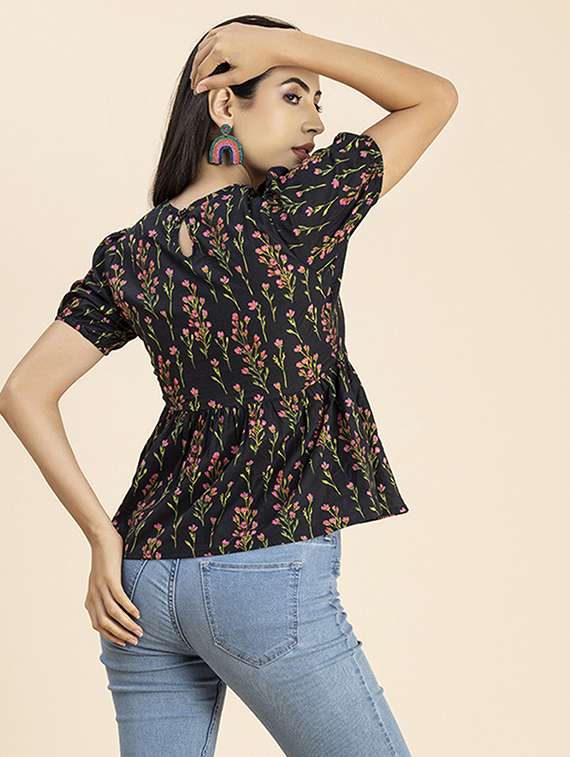 women's peplum v neck top - 20288097 -  Standard Image - 2