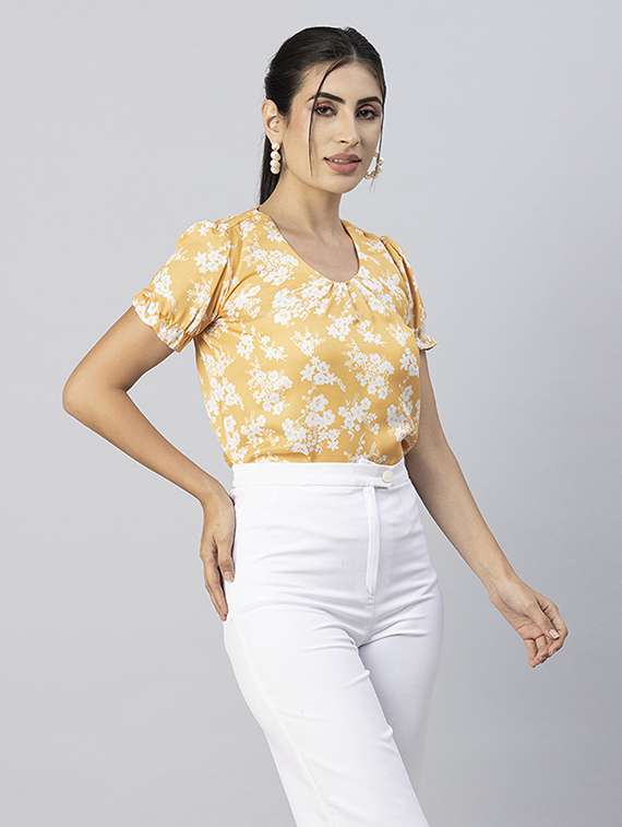 women's straight round neck top - 20288108 -  Standard Image - 2