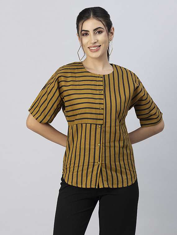 women's straight round neck top