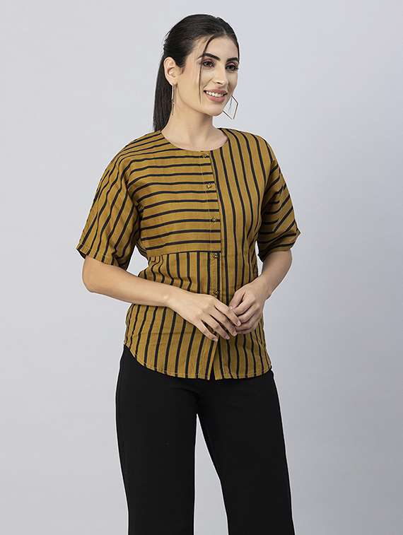 women's straight round neck top - 20288112 -  Standard Image - 2