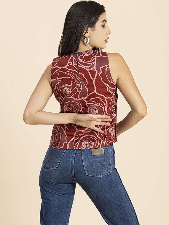 women's high-low round neck top - 20288116 -  Standard Image - 2