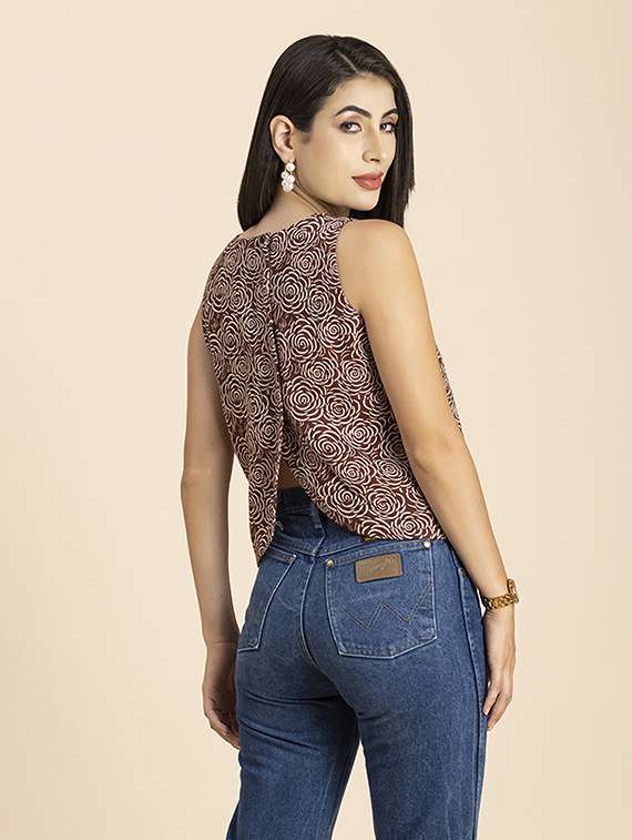 women's a line round neck top - 20288127 -  Standard Image - 2