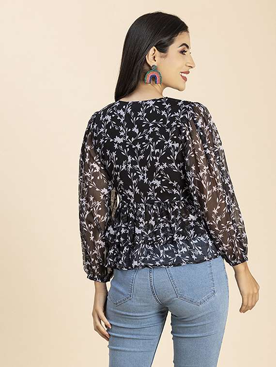 women's layered v neck top - 20288151 - Standard Image - 2