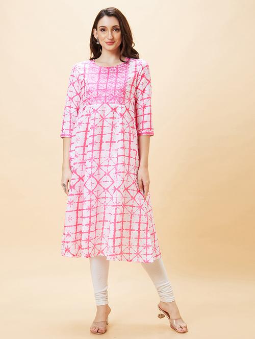 women white polyester a-line kurta - 20288172 -  Standard Image - 0