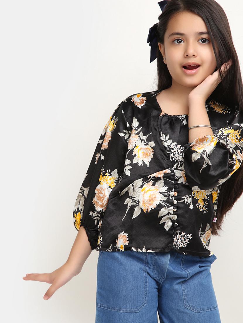 girls round neck top - 20288484 - Standard Image - 2