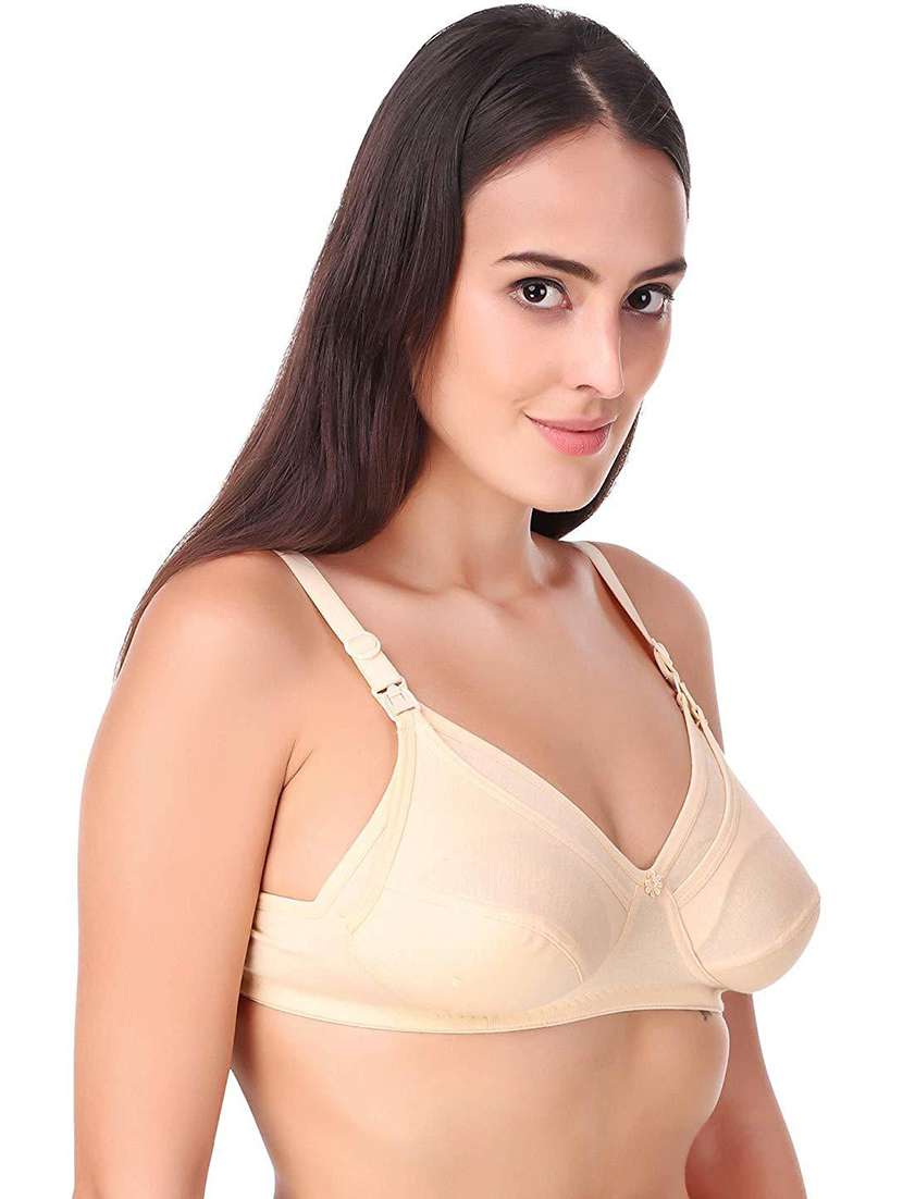 off-white cotton blend maternity/nursing bra - 20288596 -  Standard Image - 2
