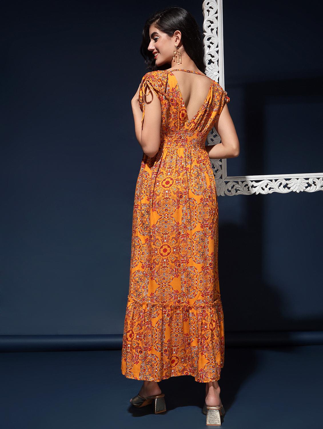 women's tiered dress color block dress - 20289733 - Standard Image - 2