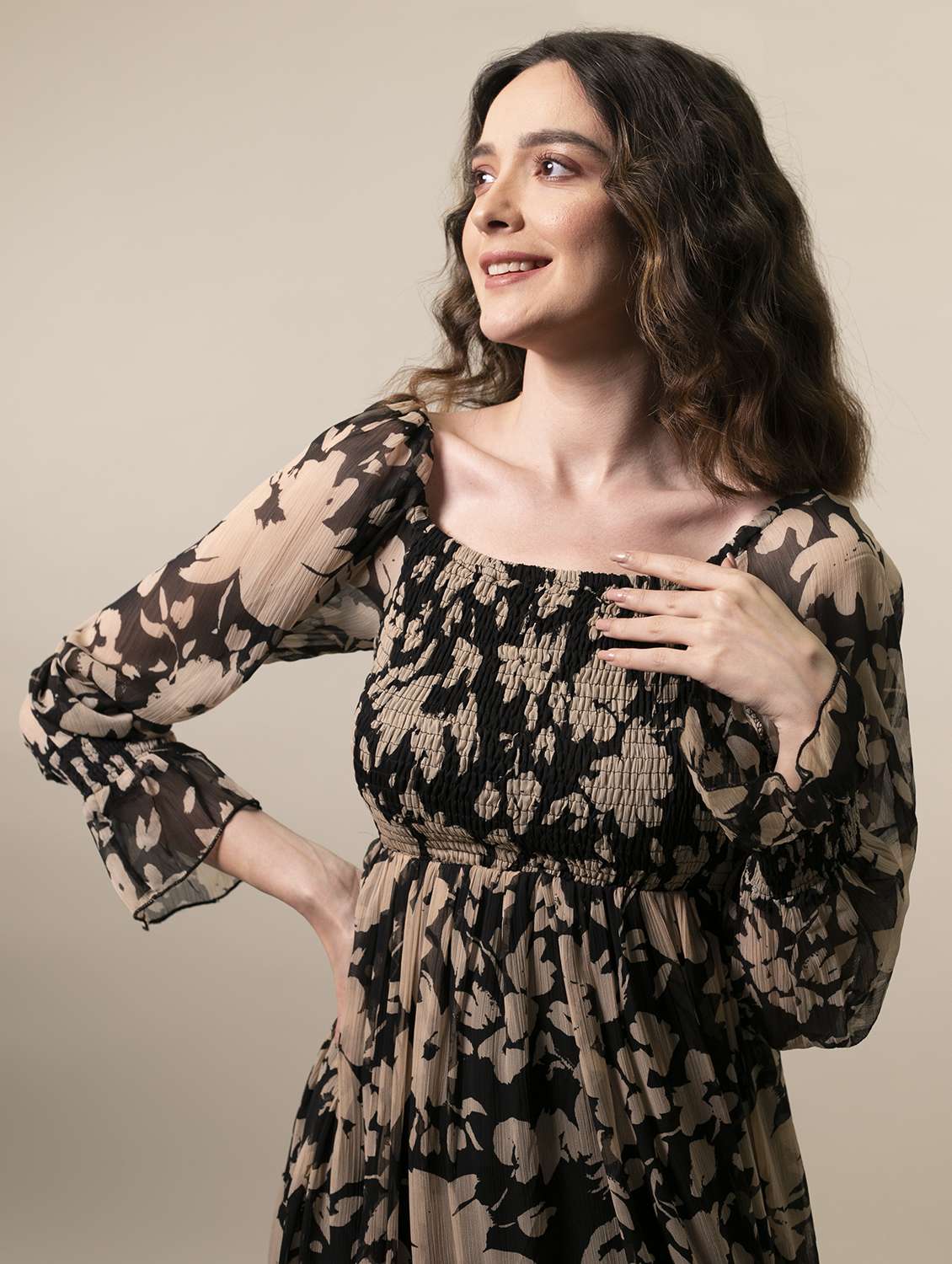 Women's Tiered Floral Dress